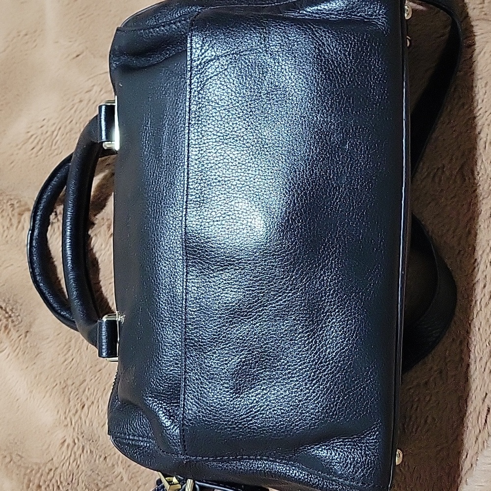 Rachel by Rachel Roy Black Leather Handle Bag with Wristlet with Removable Strap - Picture 11 of 11